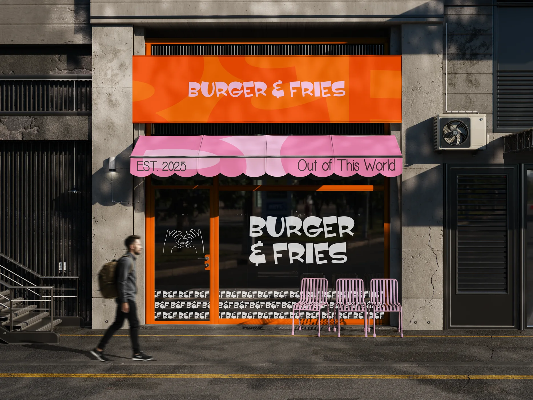 Burger & Fries retail identity